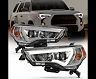 Anzo 14-18 Toyota 4 Runner Plank Style Projector Headlights Chrome w/ Amber