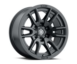 ICON Vector 6 17x8.5 6x5.5 0mm Offset 4.75in BS 106.1mm Bore Satin Black Wheel for Toyota 4Runner N280