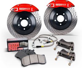 StopTech StopTech 13-16 Scion FR-S / 13-19 Subaru BRZ Front Red ST-40 Caliper 328x28 1pc Slotted Rotors for Toyota 86 ZN6