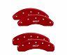 MGP Caliper Covers 4 Caliper Covers Engraved Front & Rear Red Finish Silver Characters 2019 Toyota CH-R
