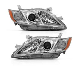 Anzo 2007-2009 Toyota Camry Projector Headlight Chrome Amber (OE Replacement) for Toyota Camry XV40