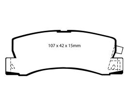 EBC 90-91 Lexus ES250 2.5 Redstuff Rear Brake Pads for Toyota Celica T180