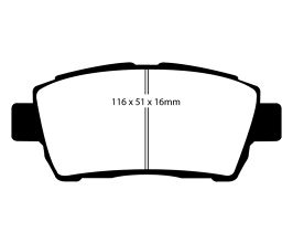 EBC 11-15 Scion IQ 1.3 Yellowstuff Front Brake Pads for Toyota Celica T230