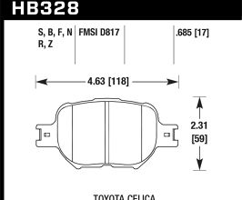 HAWK 01-05 Toyota Celica GTS / 06-10 Scion TC HT-10 Race Front Brake Pads for Toyota Celica T230