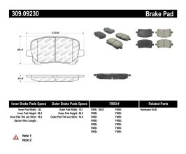 StopTech StopTech Performance Brake Pads for Toyota Corolla E120