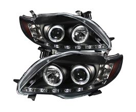 Spyder Toyota Corolla 09-10 Projector Headlights LED Halo DRL Blk High H1 Low H1 PRO-YD-TC09-DRL-BK for Toyota Corolla E140