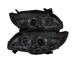 Spyder Toyota Corolla 09-10 Projector Headlights LED Halo DRL Smke High H1 Low H1 PRO-YD-TC09-DRL-SM for Toyota Corolla E140