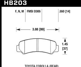 HAWK 87 Toyota Corolla FX16 / 85-87 Corolla GTS Rear Black Race Brake Pads for Toyota Corolla E80