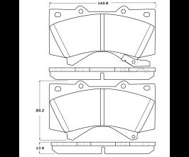 StopTech StopTech 07-17 Toyota Tundra Street Performance Front Brake Pads for Toyota Land Cruiser J200