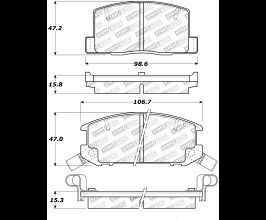 StopTech StopTech Street Touring 1/90-95/00-05 Toyota MR2/Spyder Rear Brake Pads for Toyota MR2 W30