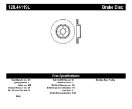StopTech StopTech Toyota MR2 Spyder Drilled Left Front Rotor for Toyota MR2 W30