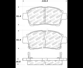 StopTech StopTech Street Touring 00-05 Spyder MR2 / 00 Celica GT Front Brake Pads for Toyota Prius XW10