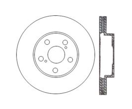 StopTech StopTech Drilled Sport Brake Rotor for Toyota Prius XW20