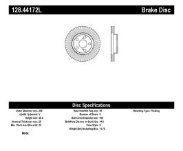 StopTech StopTech Sport Cross Drilled Brake Rotor - Front Left for Toyota Prius XW30