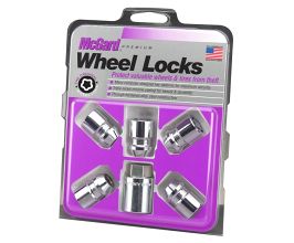 McGard Wheel Lock Nut Set - 5pk. (Cone Seat) M12X1.5 / 13/16 Hex / 1.28in. Length - Chrome for Toyota RAV4 XA20