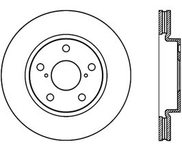 StopTech StopTech 06-17 Toyota RAV4 Sportstop Cryo Drilled & Slotted Front Left Rotor for Toyota RAV4 XA40