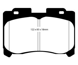 EBC 93-98 Toyota Supra 3.0 Twin Turbo Yellowstuff Front Brake Pads for Toyota Supra A80