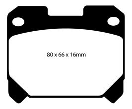 EBC 93-98 Toyota Supra 3.0 Twin Turbo Yellowstuff Rear Brake Pads for Toyota Supra A80