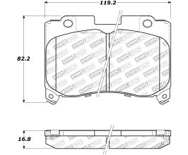 StopTech StopTech Street Touring 5/93-98 Toyota Supra Turbo Front Brake Pads for Toyota Supra A80