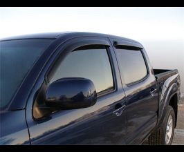 Stampede 2005-2019 Toyota Tacoma Crew Cab Pickup Tape-Onz Sidewind Deflector 4pc - Smoke for Toyota Tacoma N200