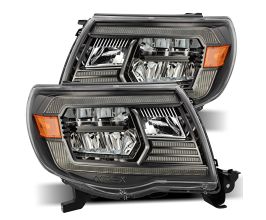 AlphaRex 05-11 Toyota Tacoma LUXX Crystal Headlights Plank Style Alpha Black w/Activation Light/DRL for Toyota Tacoma N200