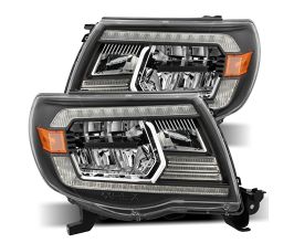 AlphaRex 05-11 Toyota Tacoma LUXX Crystal Headlights Plank Style Design Black w/Activation Light/DRL for Toyota Tacoma N200