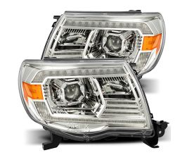 AlphaRex 05-11 Toyota Tacoma PRO-Series Projector Headlights Plank Style Design Chrome w/DRL for Toyota Tacoma N200