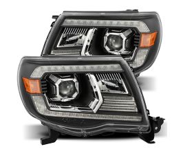 AlphaRex 05-11 Toyota Tacoma PRO-Series Projector Headlights Plank Style Design Black w/DRL for Toyota Tacoma N200