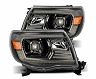 AlphaRex 05-11 Toyota Tacoma LUXX LED Projector Headlights Plank Style Alpha Black w/Activ Light/DRL