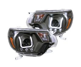 Anzo 2012-2015 Toyota Tacoma Projector Headlights w/ U-Bar Black for Toyota Tacoma N200