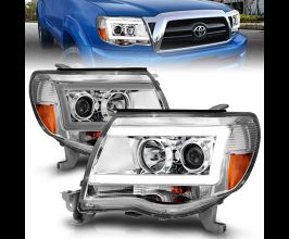 Anzo 2005-2011 Toyota Tacoma Projector Headlights w/ Light Bar Chrome Housing for Toyota Tacoma N200