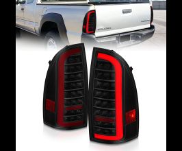 Anzo 05-15 Toyota Tacoma Full LED Tail Lights w/Light Bar Sequential Black Housing Smoke Lens for Toyota Tacoma N200