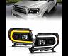 Anzo 05-11 Toyota Tacoma Projector Headlights w/Light Bar Switchback Black Housing for Toyota Tacoma Base/Pre Runner/X-Runner