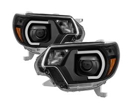 Spyder xTune Toyota Tacoma 12-15 Headlights - Light Bar DRL - Black PRO-JH-TTA12-LBDRL-BK for Toyota Tacoma N200