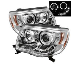 Spyder Toyota Tacoma 05-11 Projector Headlights LED Halo LED Chrome High H1 Low H1 PRO-YD-TT05-HL-C for Toyota Tacoma N200