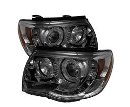 Spyder Toyota Tacoma 05-11 Projector Headlights LED Halo LED Smoke High H1 Low H1 PRO-YD-TT05-HL-SM for Toyota Tacoma N200