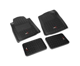 Rugged Ridge Floor Liner Front/Rear Black 2005-2011 Toyota Tacoma Access / Double for Toyota Tacoma N200