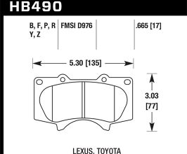 HAWK 00-06 Toyota Tundra / 03-16 Toyota 4Runner Performance Ceramic Street Front Brake Pads for Toyota Tacoma N200