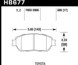 HAWK Lexus 02-03/04-06 ES300/330 Toyota 98-12 Tacoma/Adynl Models Street Perf Ceramic Ft Brake Pads for Toyota Tacoma N200