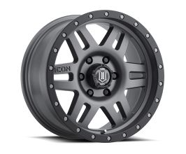 ICON Six Speed 17x8.5 6x5.5 0mm Offset 4.75in BS 108mm Bore Titanium Wheel for Toyota Tacoma N200