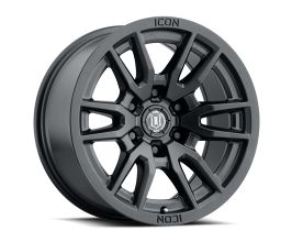ICON Vector 6 17x8.5 6x5.5 0mm Offset 4.75in BS 106.1mm Bore Satin Black Wheel for Toyota Tacoma N200