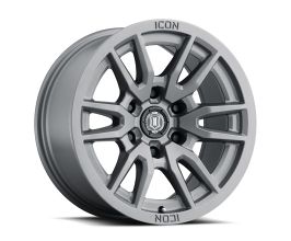 ICON Vector 6 17x8.5 6x5.5 0mm Offset 4.75in BS 106.1mm Bore Titanium Wheel for Toyota Tacoma N200