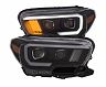 Anzo 2016-2017 Toyota Tacoma Projector Headlights w/ Plank Style Black w/ Amber for Toyota Tacoma