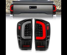 Anzo 16-21 Toyota Tacoma LED Tail Lights - w/ Light Bar Sequential Black Housing & Clear Lens for Toyota Tacoma N300