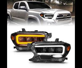 Anzo 16-22 Toyota Tacoma SR/SR5 ONLY Full LED Proj Headlights w/Light Bar Seq. Blk w/Initiation Lgt for Toyota Tacoma N300