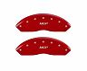 MGP Caliper Covers Front set 2 Caliper Covers Engraved Front Red finish silver ch