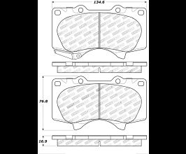 StopTech StopTech 05-17 Toyota Tacoma w/6 Lug Holes Wheels Street Performance Front Brake Pads for Toyota Tacoma N300