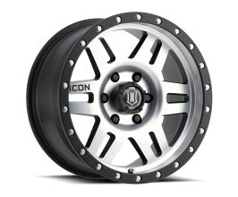 ICON Six Speed 17x8.5 6x5.5 0mm Offset 4.75in BS 108mm Bore Satin Black/Machined Wheel for Toyota Tacoma N300