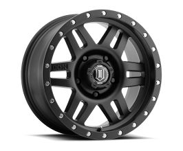 ICON Six Speed 17x8.5 6x5.5 0mm Offset 4.75in BS 108mm Bore Satin Black Wheel for Toyota Tacoma N300