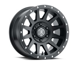 ICON Compression 18x9 6x5.5 0mm Offset 5in BS Satin Black Wheel for Toyota Tacoma N300